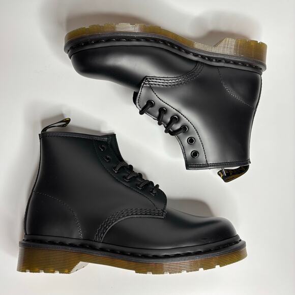 Dr. Martens 101 Smooth Leather Ankle Boots in Black - Picture 7 of 9